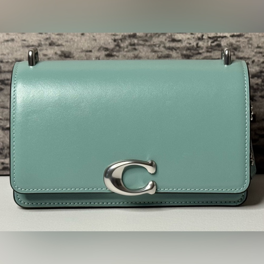 NWT Coach Bandit Crossbody Small Bag Calf Leather Aquamarine CH461